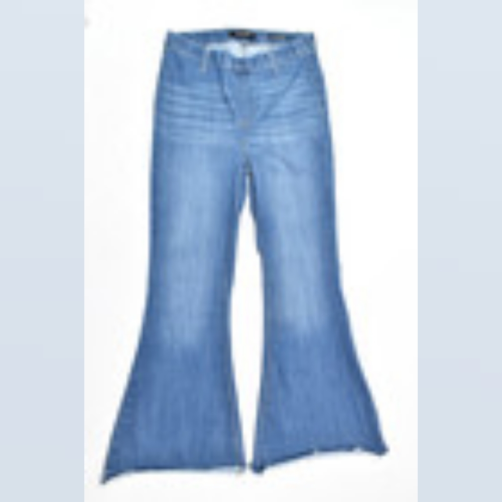 Judy Blue Pull On Super Flare Jeans Womens 11/30 Blue High Waist